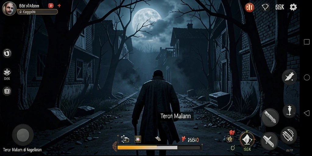 Screenshot menampilkan momen menegangkan dalam gameplay Horror 66K.