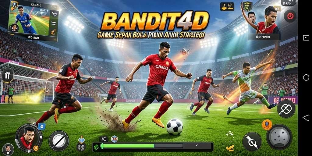 Tampilan gameplay BANDIT4D yang menegangkan di lapangan sepak bola.