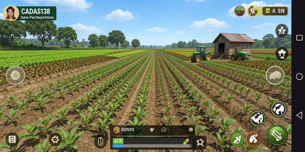 Tampilan screenshot game CADAS138 yang menunjukkan keseruan bertani.