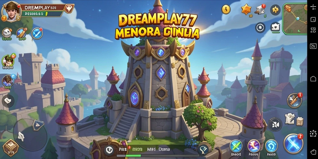 Tampilan gameplay menara pertahanan yang menarik dan strategis.