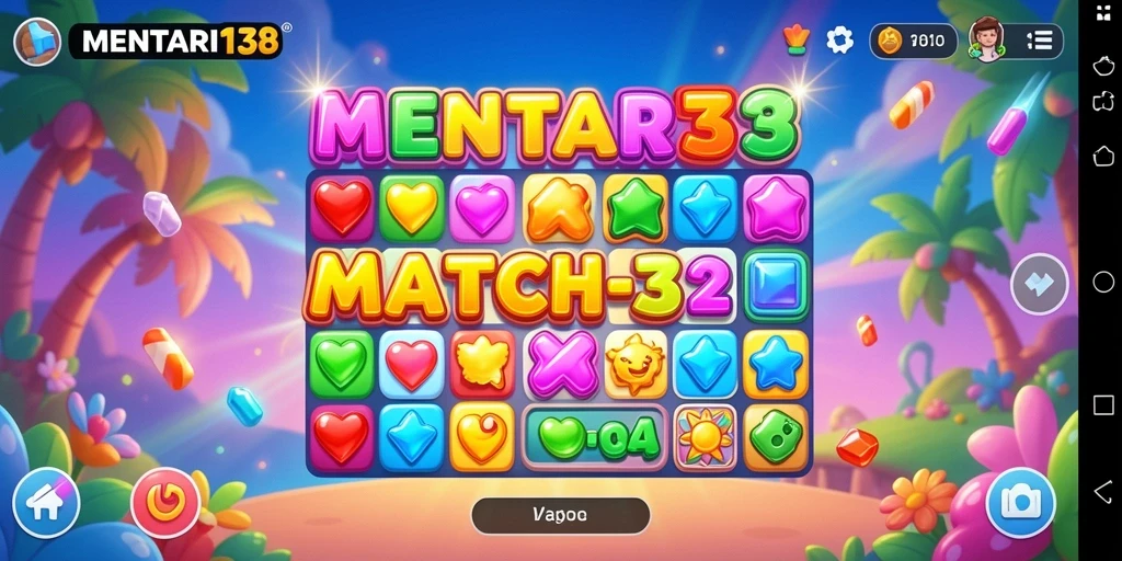 Gameplay seru dalam MENTARI138 dengan grafis cerah.