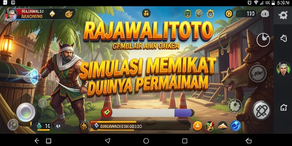 Screenshot gameplay RAJAWALITOTO yang menarik dan mendebarkan.