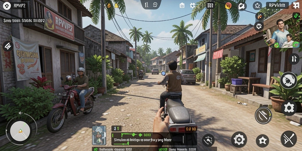 Screenshot menunjukkan gameplay interaktif dalam RPVIP2 yang realistis.
