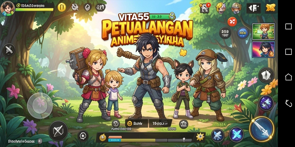 Tampilan screenshot VITA555 yang mendebarkan dari gameplay Anime.